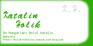 katalin holik business card